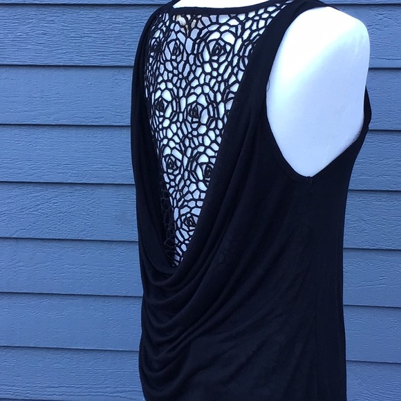 Black Swan Crochet Drape Back Tank Top - Picture 5 of 9